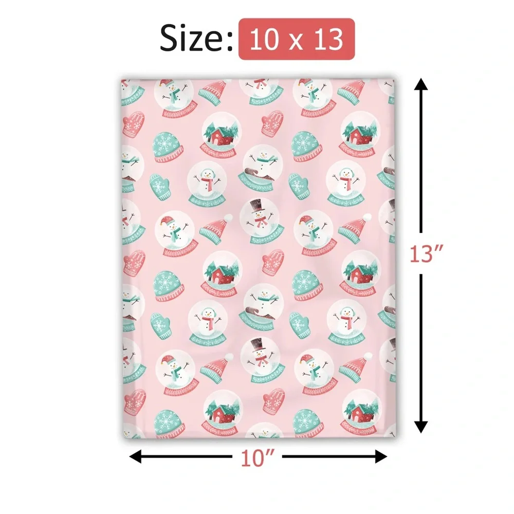 Christmas Snow globes Poly Mailers 10x13 Pack of 25 - Picture 4 of 10